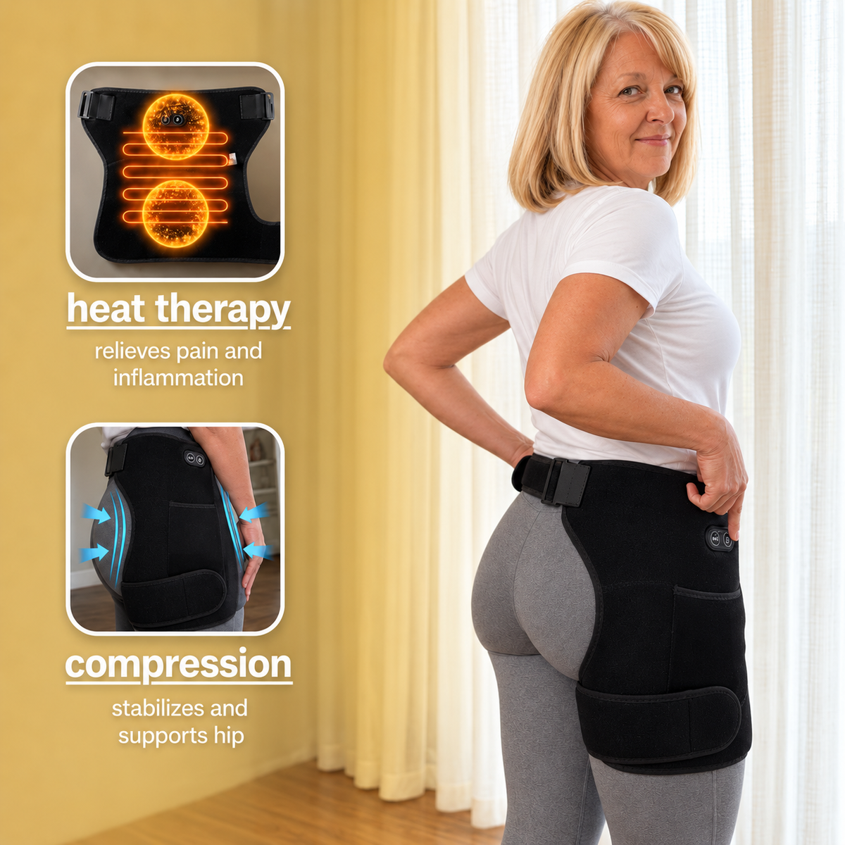Four therapies, one belt, 15 minutes a day, no appointment.